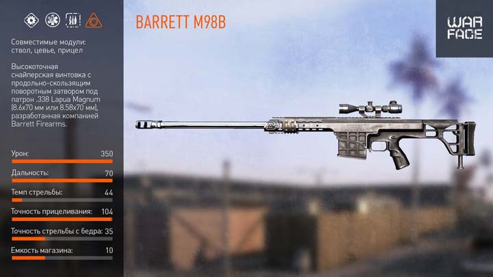 Barrett M98B в Warface